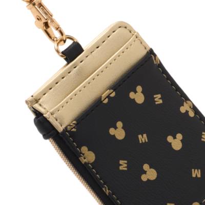 Cartera monedero negra y dorada Mickey Mouse, Disney Store
