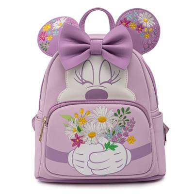 Loungefly Minnie Mouse Holding Flowers Mini Backpack