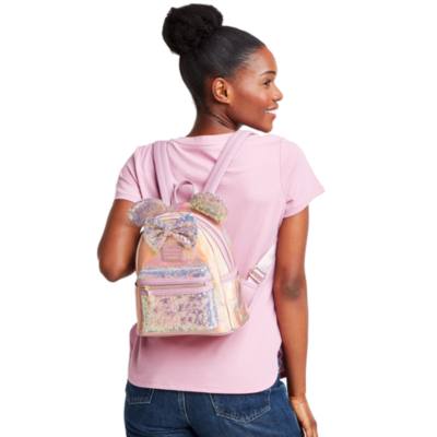 disneyland rose gold mini backpack Loungefly Disney Parks Minnie Mouse Sequin  inches wide x 11 Disneyland Loungefly Sleeping Beauty Castle