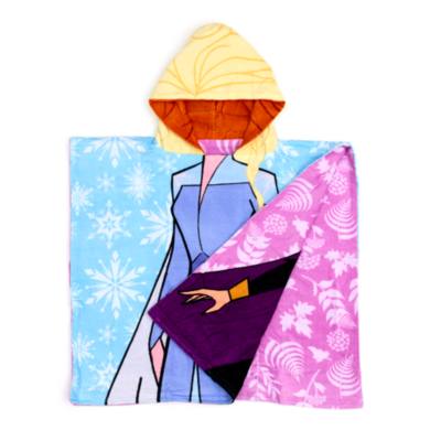 Disney Store Anna and Elsa Reversible Hooded Towel For Kids