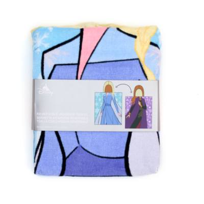Disney Store Anna and Elsa Reversible Hooded Towel For Kids
