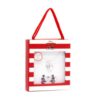 Disney Store Minnie Mouse Heart Silver-Plated Necklace