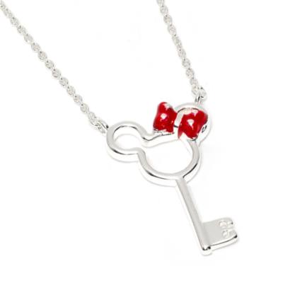 Disney Store - Minnie Maus - Versilberte Halskette mit Schl&uuml;ssel