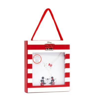 Disney Store - Minnie Maus - Versilberte Halskette mit Schl&uuml;ssel