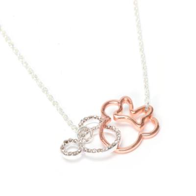 Mickey and Minnie Silver and Rose-Gold Plated Jewellery Set