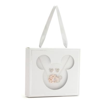 Mickey and Minnie Silver and Rose-Gold Plated Jewellery Set