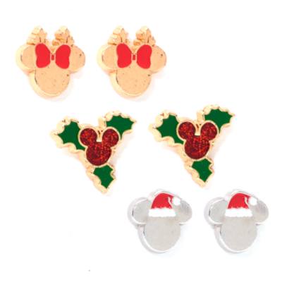 Holiday Cheer Topolino e Minni Disney Store, 3 paia di orecchini a bottone