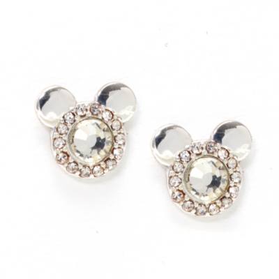 Mickey Mouse Silver-Plated Stud Earrings