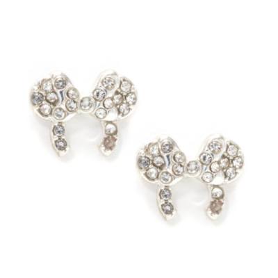 Minnie Mouse Ears Headband Silver-Plated Stud Earrings