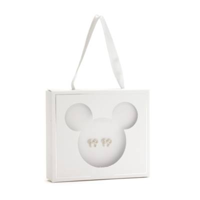 Minnie Mouse Ears Headband Silver-Plated Stud Earrings