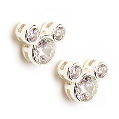 Mickey Mouse April Birthstone Stud Earrings