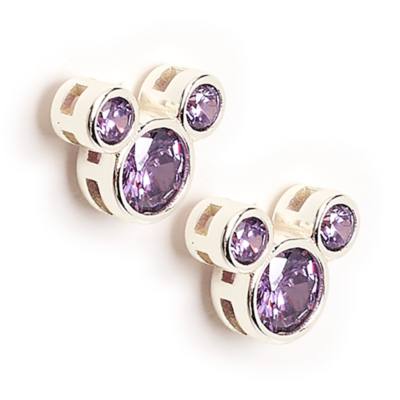 Mickey Mouse June Birthstone Stud Earrings