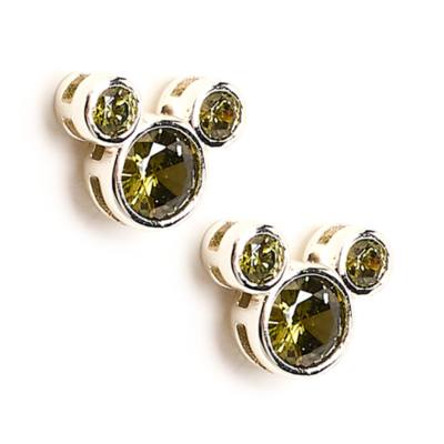 Mickey Mouse August Birthstone Stud Earrings