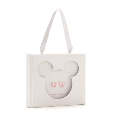 Pendientes de bot&oacute;n piedra natalicia, octubre, Mickey Mouse,