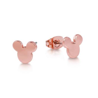 Couture Kingdom Mickey Mouse Head Rose Gold-Plated Stud Earrings