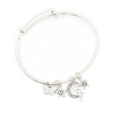 Brazalete ba&ntilde;ado en plata Campanilla,