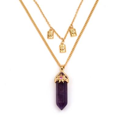 Disney Store Rapunzel Amethyst Necklace For Adults, Tangled
