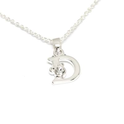 Mickey Mouse 'D' Initial Necklace