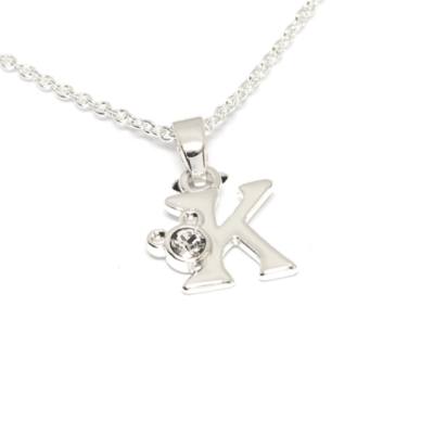 Mickey Mouse 'K' Initial Necklace