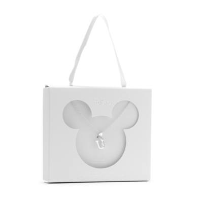 Mickey Mouse 'U' Initial Necklace