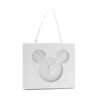 Mickey Mouse 'V' Initial Necklace