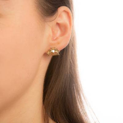 Couture Kingdom Mulan Gold-Plated Comb Stud Earrings