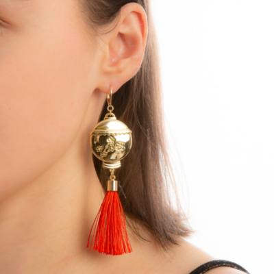 Couture Kingdom - Mulan - vergoldete Laternen-Ohrh&auml;nger