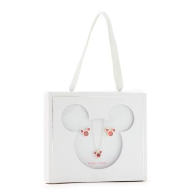 Mickey Mouse January Birthstone Necklace and Earrings Set