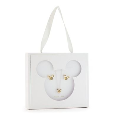 Mickey Mouse August Birthstone Necklace and Earrings Set