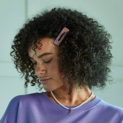 Disney Store The Little Mermaid Hair Clip, Necklace and Postcard Set