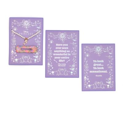 Disney Store The Little Mermaid Hair Clip, Necklace and Postcard Set