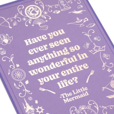 Disney Store The Little Mermaid Hair Clip, Necklace and Postcard Set