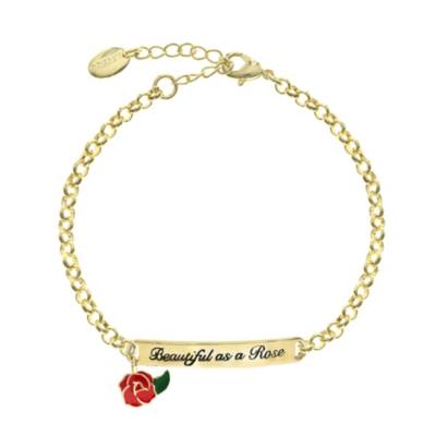 Beauty and the Beast Gold-Plated Quote Bracelet