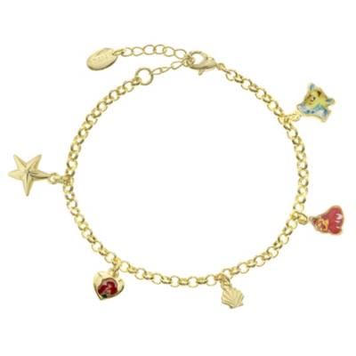 The Little Mermaid Gold-Plated Charm Bracelet