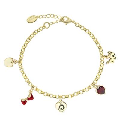 Snow White Gold-Plated Charm Bracelet