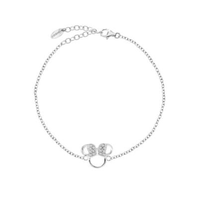 Minnie Mouse Icon Silver-Plated Bracelet
