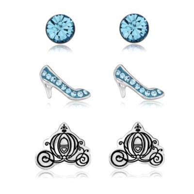 Cinderella Silver-Plated Earrings, Set of 3 | Disney Store