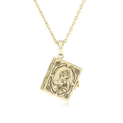 Belle - Vergoldetes Buch-Medaillon - Die Sch&ouml;ne und das Biest