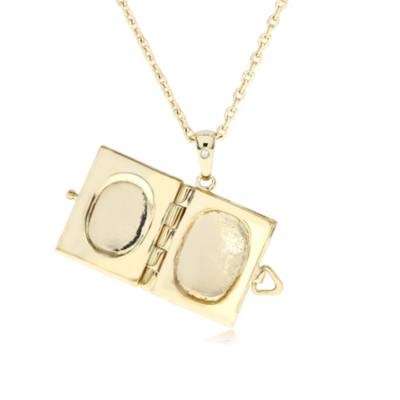 Belle - Vergoldetes Buch-Medaillon - Die Sch&ouml;ne und das Biest