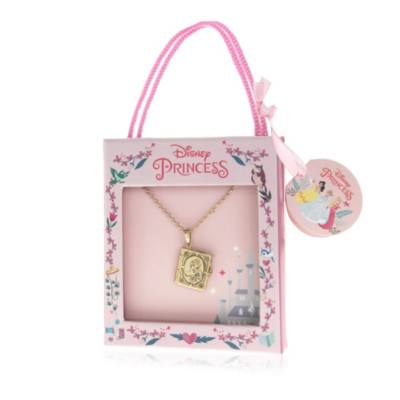 Belle - Vergoldetes Buch-Medaillon - Die Sch&ouml;ne und das Biest