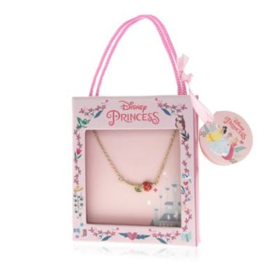 Verzauberte Rose - Vergoldete Halskette - Die Sch&ouml;ne und das Biest