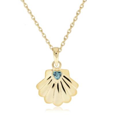 The Little Mermaid Shell Gold-Plated Necklace Disney Store