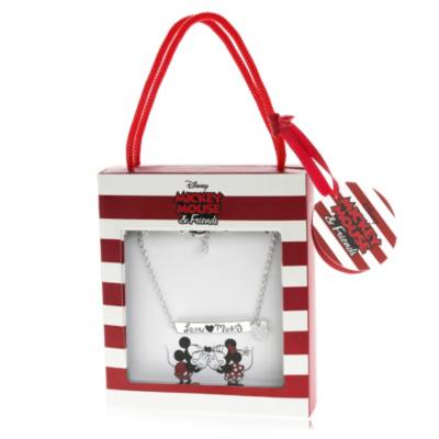 Love Mickey - Versilbertes Armband mit Zitat