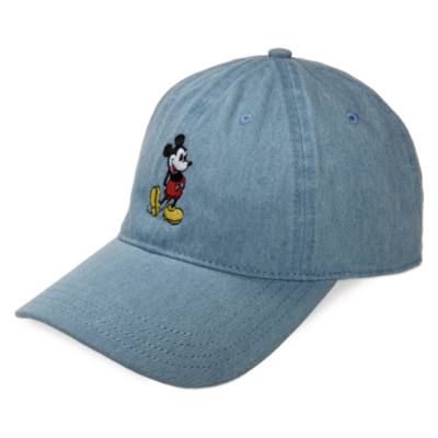 Disney Store Mickey Mouse Denim Cap For Adults