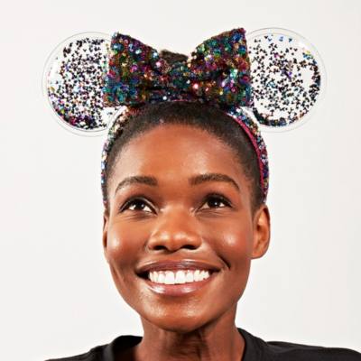 Cerchietto adulti orecchie con paillettes Minni Festa Walt Disney World