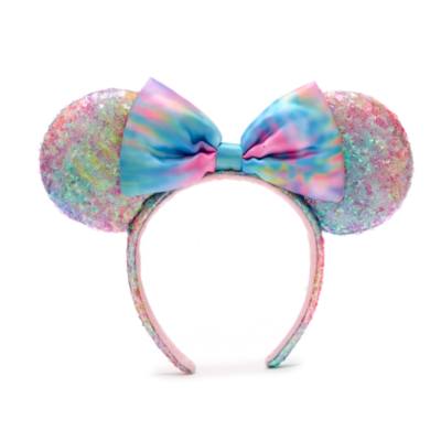 Walt Disney World Minnie Mouse Pastel Sequin Ears Headband For Adults