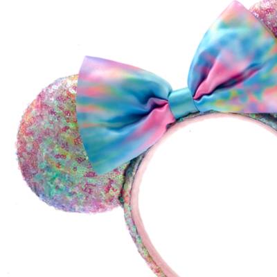 Walt Disney World Minnie Mouse Pastel Sequin Ears Headband For Adults