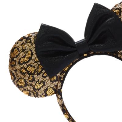 Disney Parks Minnie Mouse Leopard Sequin Ears Headband For  display picture 1