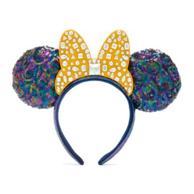 Walt Disney World 50th Anniversary Minnie Mouse Jewelled Ears Headband For Adults