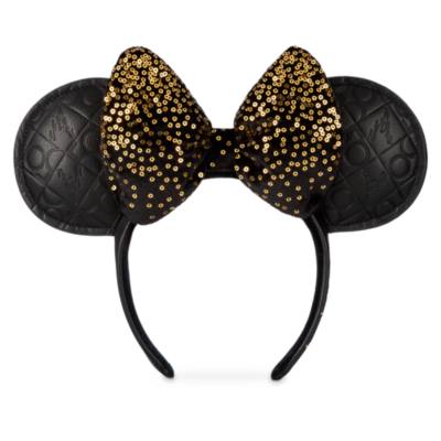 Walt Disney World Minnie Mouse 50th Anniversary Luxe Logo Ombre Sequin Ears Headband For Adults